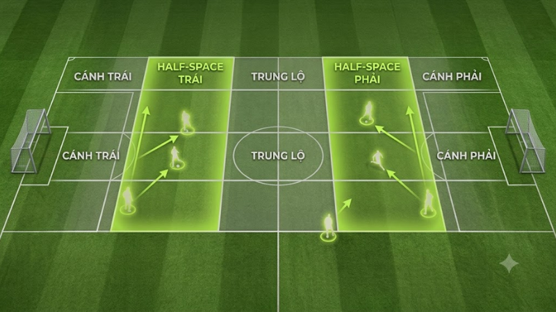 Tại sao Pep Guardiola coi Half space là chìa khóa chiến thắng?